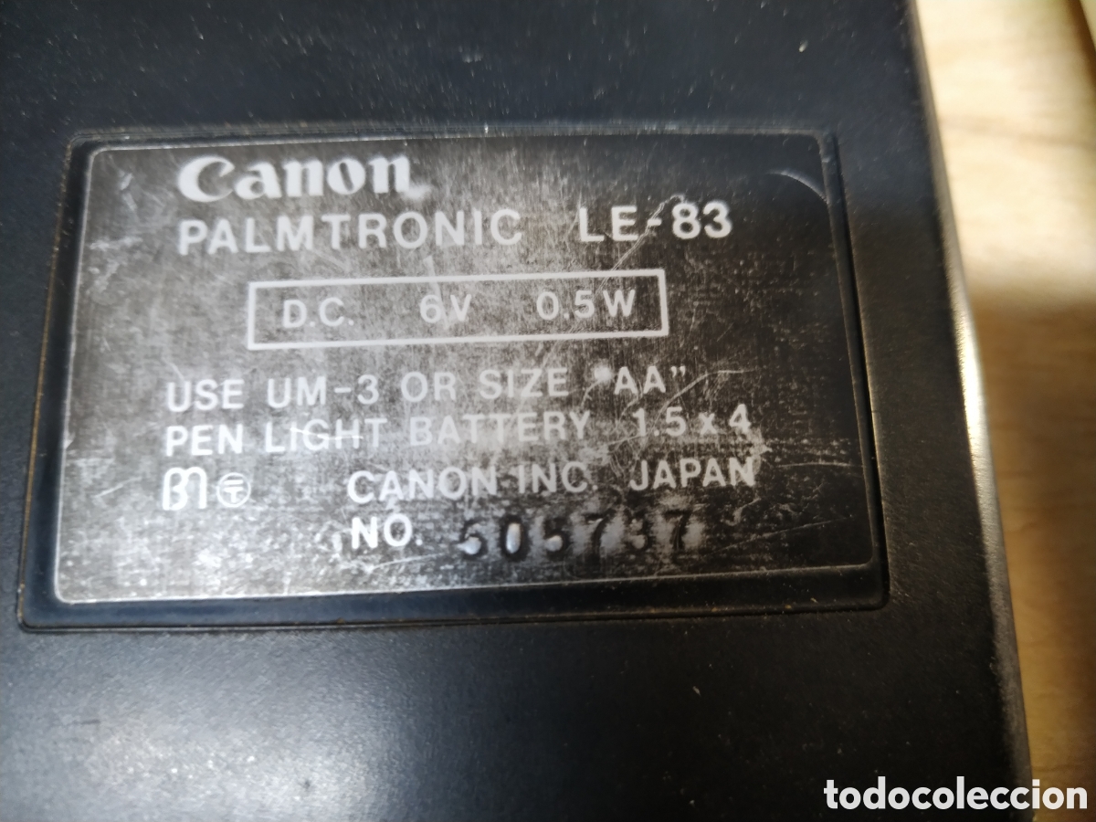Antig&uuml;edades: Calculadora Canon Palmtronic LE-83 - Foto 2