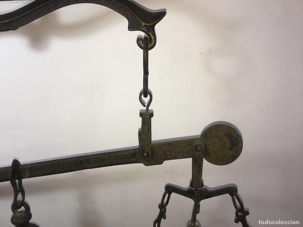 Antig&uuml;edades: ANTIGUA BALANZA DE BRONCE MODERNISTA - Foto 4