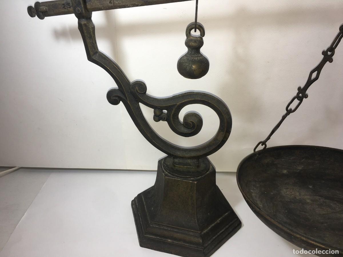 Antig&uuml;edades: ANTIGUA BALANZA DE BRONCE MODERNISTA - Foto 6