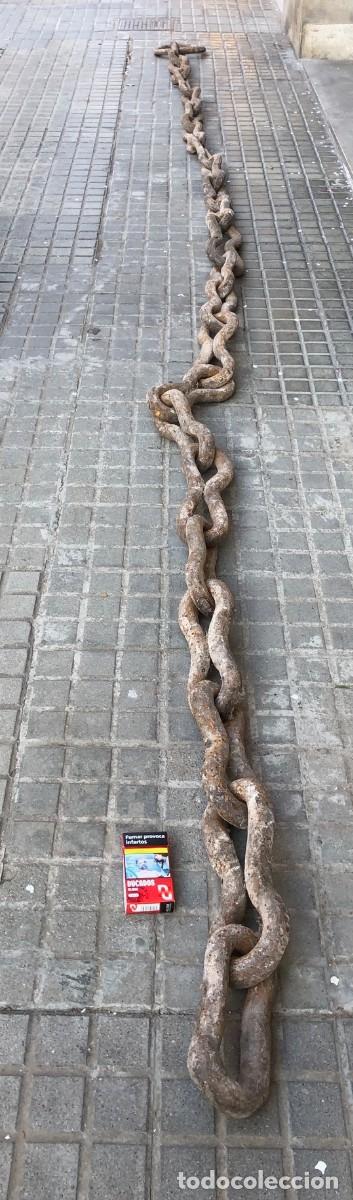Antig&uuml;edades: Antigua CADENA artesanal de anclaje de barco - Foto 1