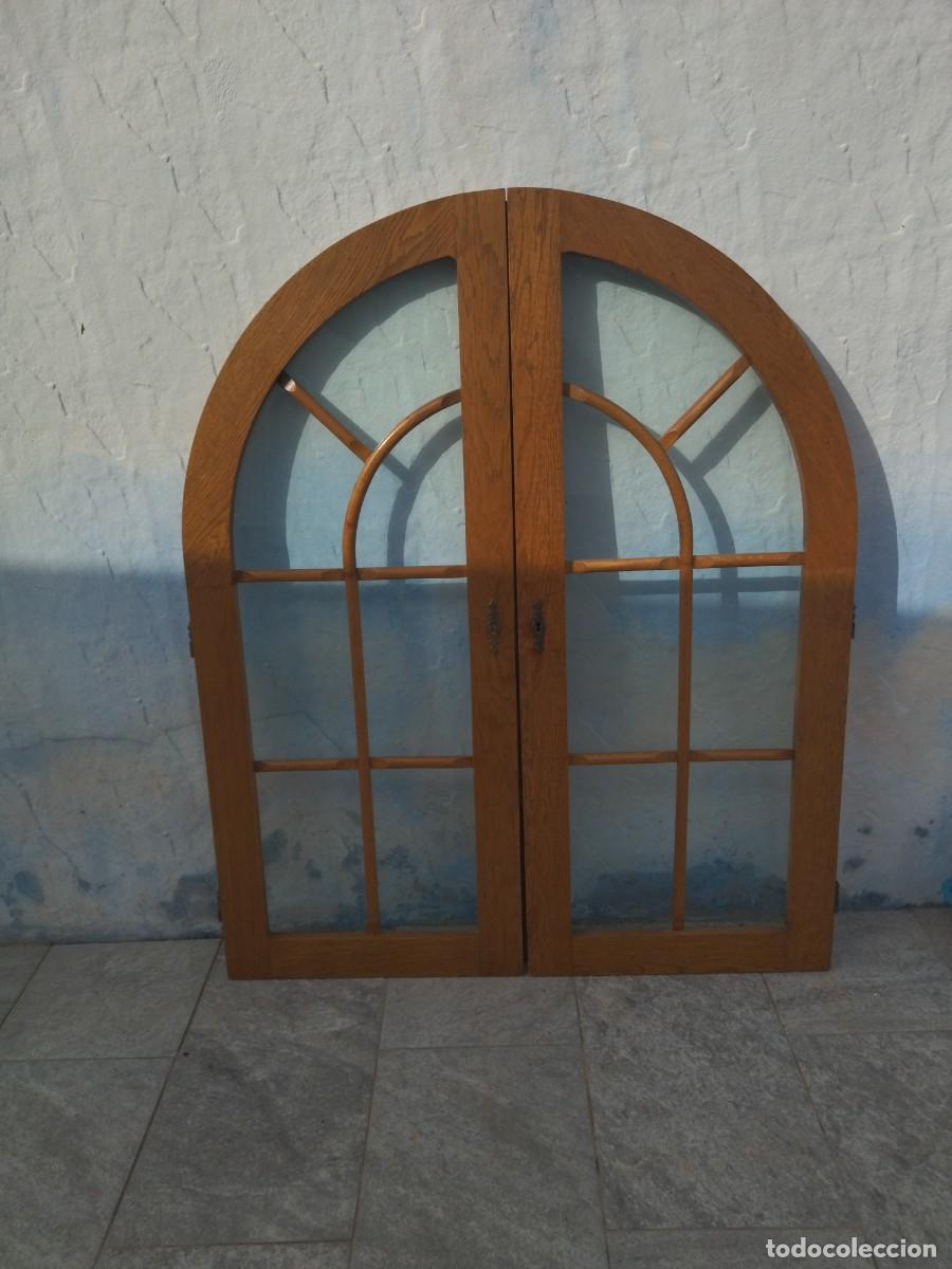 Antig&uuml;edades: PRECIOSAS PUERTAS DE MADERA DE ROBLE ESTILO INGLES DE VITRINA. - Foto 1