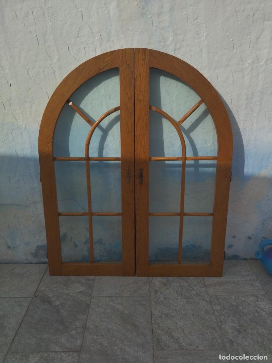 Antig&uuml;edades: PRECIOSAS PUERTAS DE MADERA DE ROBLE ESTILO INGLES DE VITRINA. - Foto 2