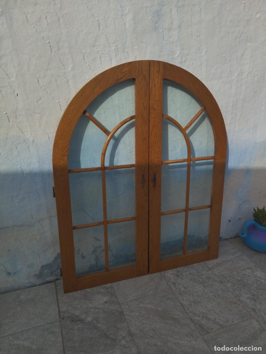 Antig&uuml;edades: PRECIOSAS PUERTAS DE MADERA DE ROBLE ESTILO INGLES DE VITRINA. - Foto 4