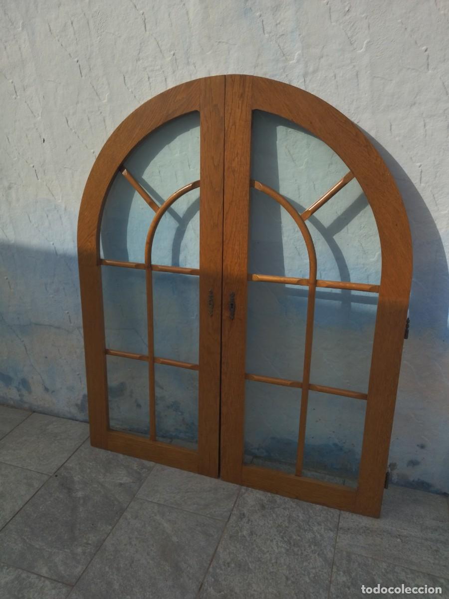 Antig&uuml;edades: PRECIOSAS PUERTAS DE MADERA DE ROBLE ESTILO INGLES DE VITRINA. - Foto 5