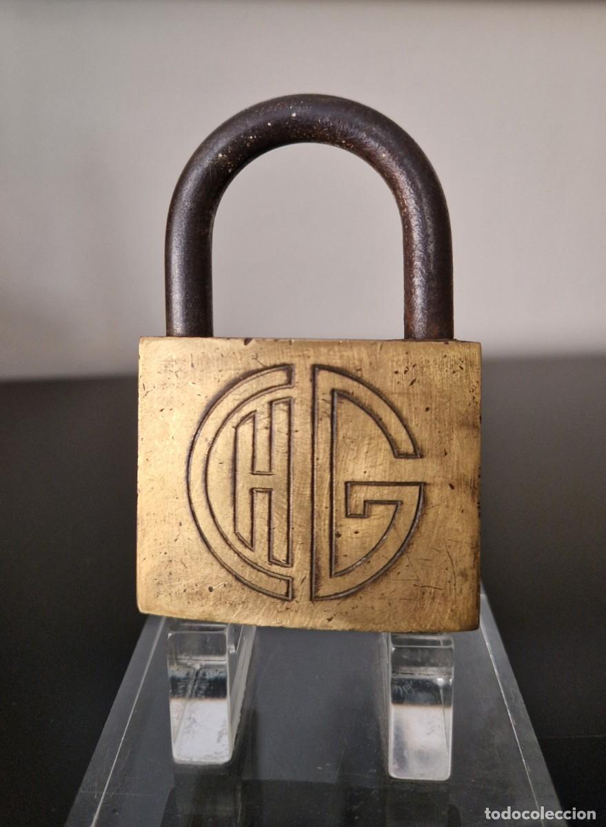 Antig&uuml;edades: CANDADO BRONCE MARCA CHG - Foto 3