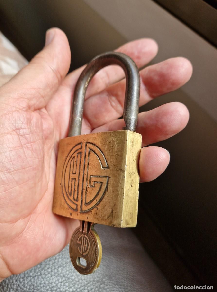 Antig&uuml;edades: CANDADO BRONCE MARCA CHG - Foto 6