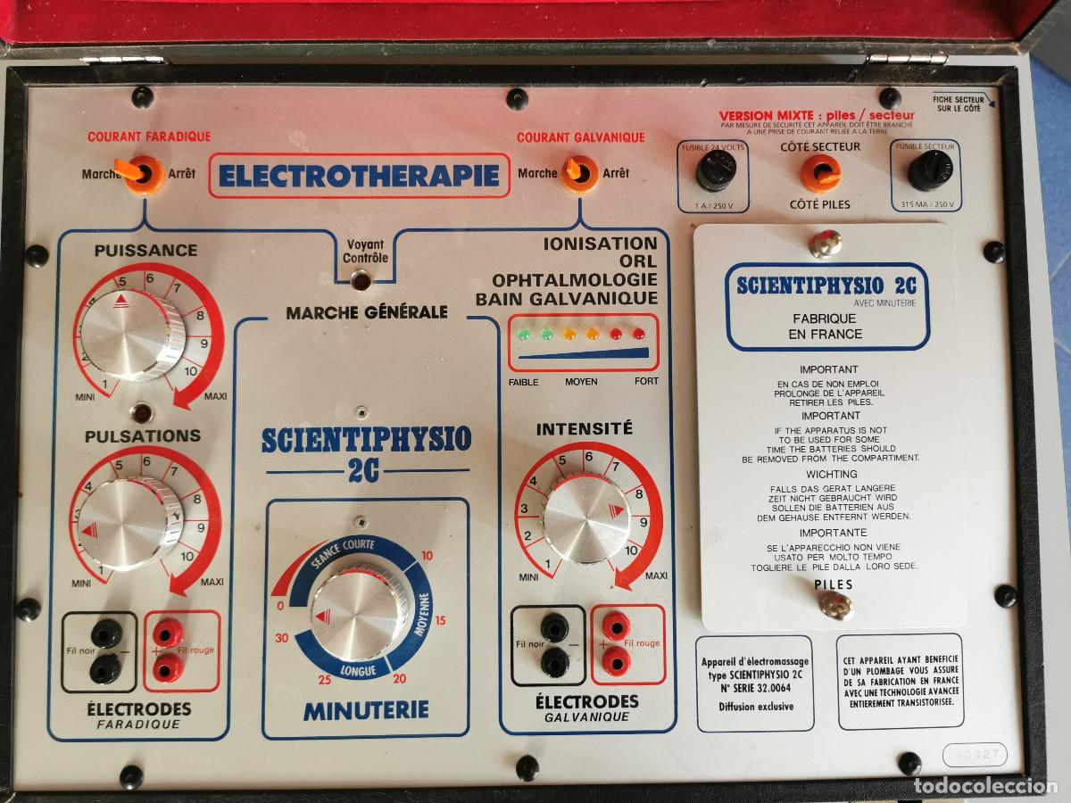 Antig&uuml;edades: Malet&iacute;n de electroterapia. Scientiphysio 2C. Electromasage. Versi&oacute;n mixta pilas-corriente - Foto 2