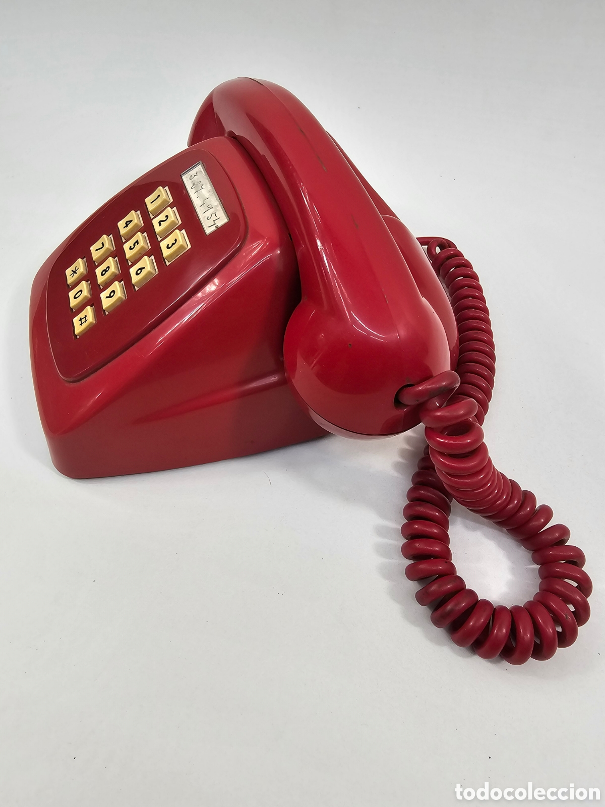 Tel&eacute;fonos: Tel&eacute;fono vintage Heraldo Rojo de botones - Foto 5