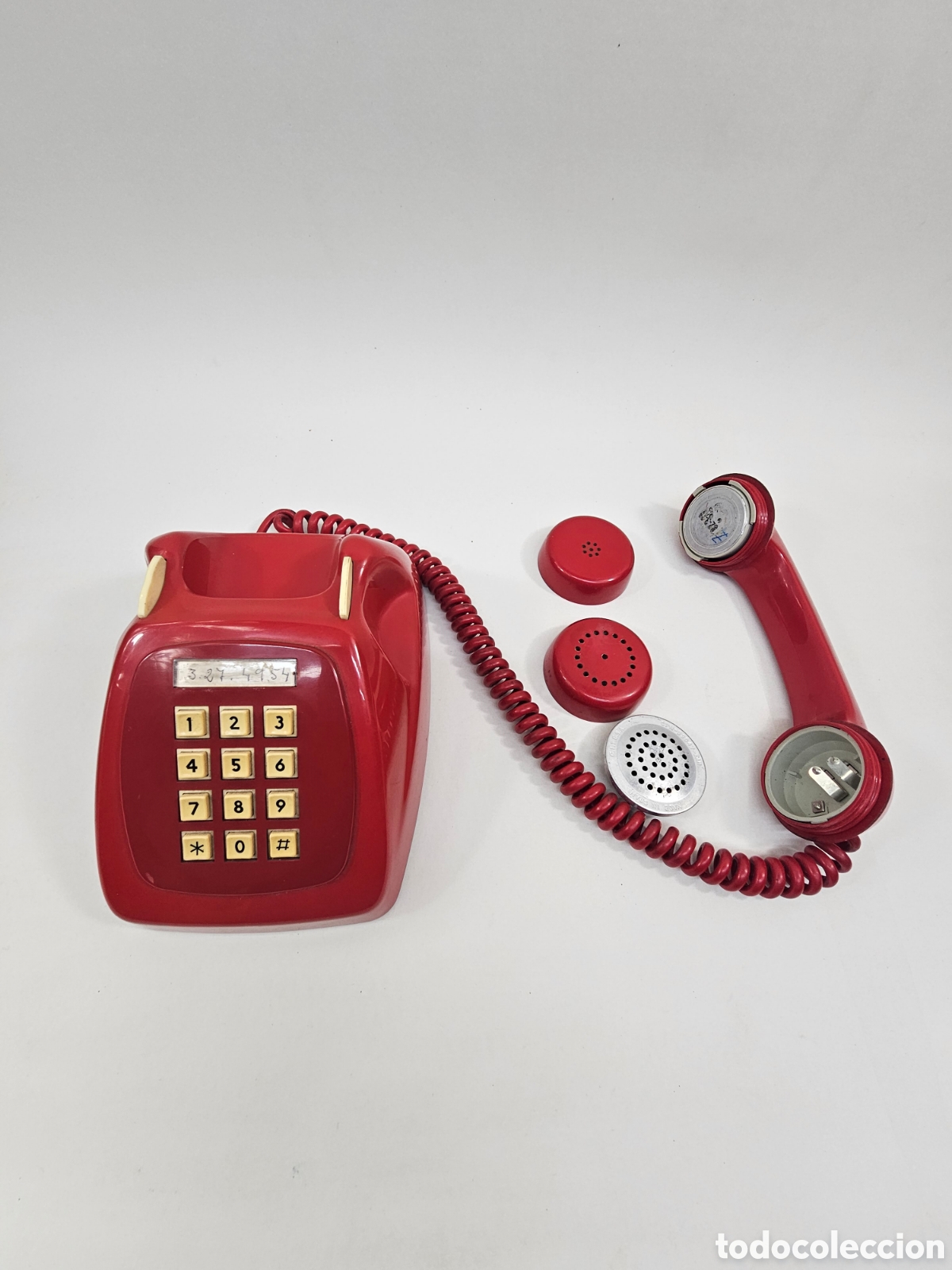 Tel&eacute;fonos: Tel&eacute;fono vintage Heraldo Rojo de botones - Foto 7
