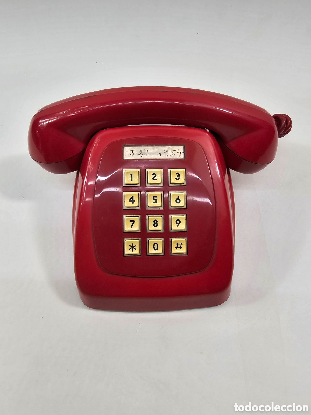 Tel&eacute;fonos: Tel&eacute;fono vintage Heraldo Rojo de botones - Foto 1