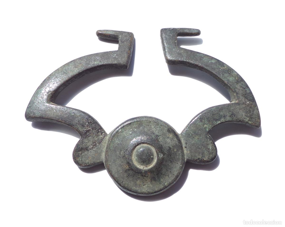 Antig&uuml;edades: ALDABA, ASA DE CALDERO EN BRONCE. 12,5X9,5. - Foto 1