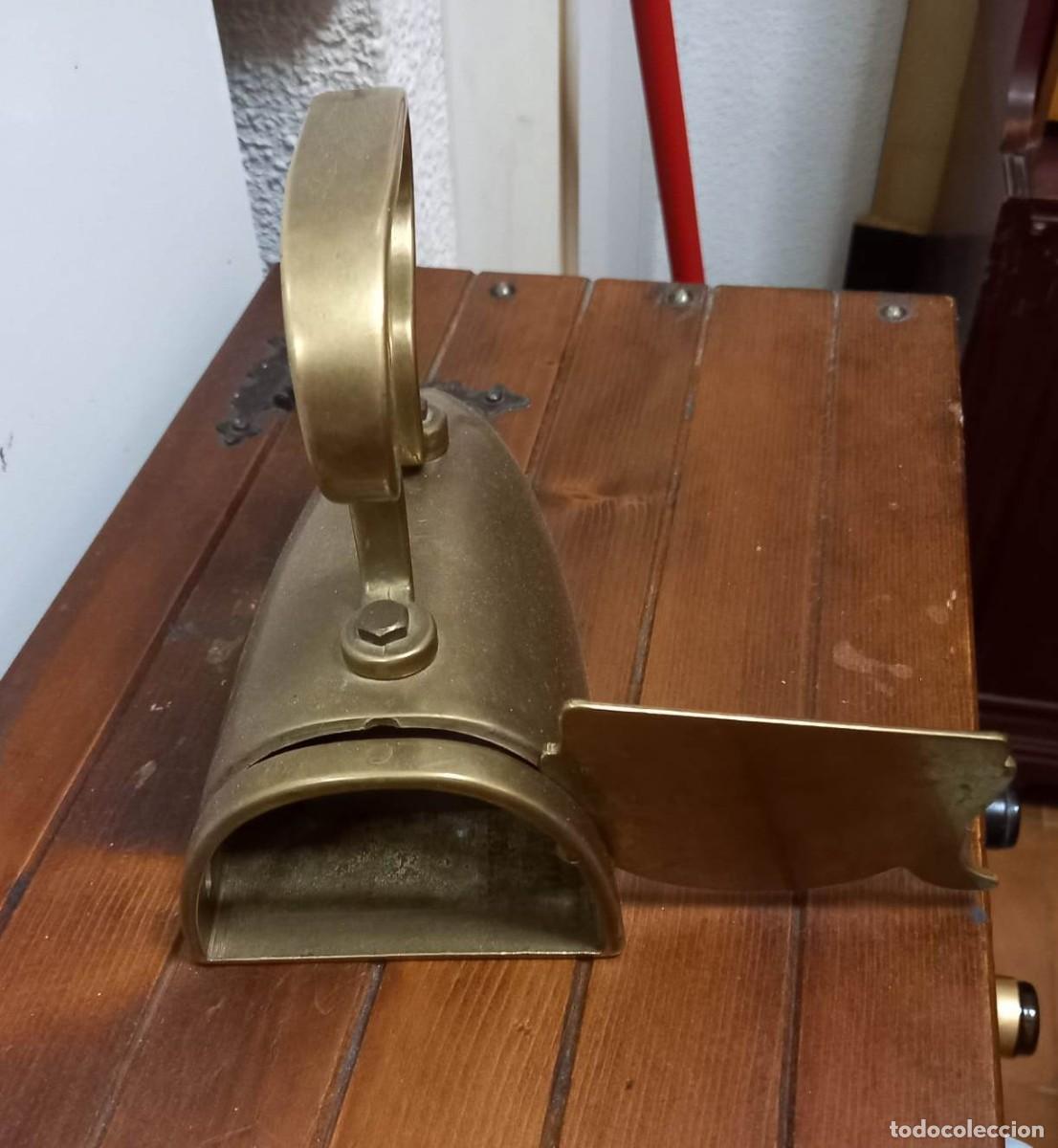 Antig&uuml;edades: ANTIGUA PLANCHA DE BRONCE - BLOQUE DE HIERRO PARA EL INTERIOR - Foto 2