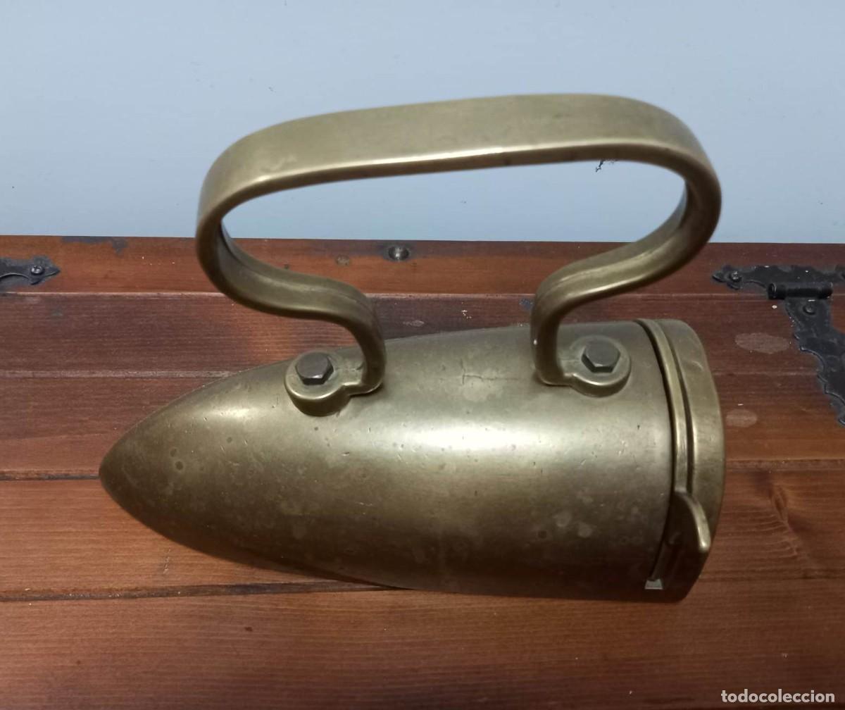 Antig&uuml;edades: ANTIGUA PLANCHA DE BRONCE - BLOQUE DE HIERRO PARA EL INTERIOR - Foto 3