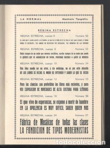 Antig&uuml;edades: MUESTRARIO TIPOGRAFICO. LA NORMAL. Offset, ediciones, relieves. - Foto 4