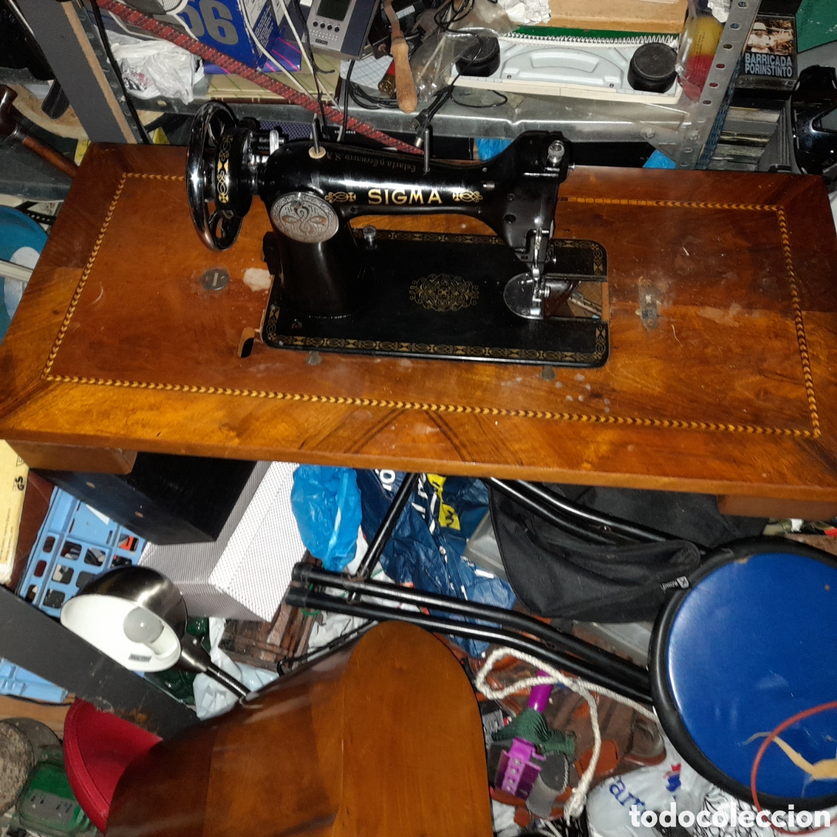 Antig&uuml;edades: M&aacute;quina de coser sigma modelo A - Foto 13