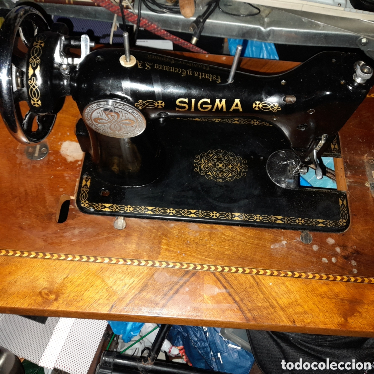 Antig&uuml;edades: M&aacute;quina de coser sigma modelo A - Foto 24