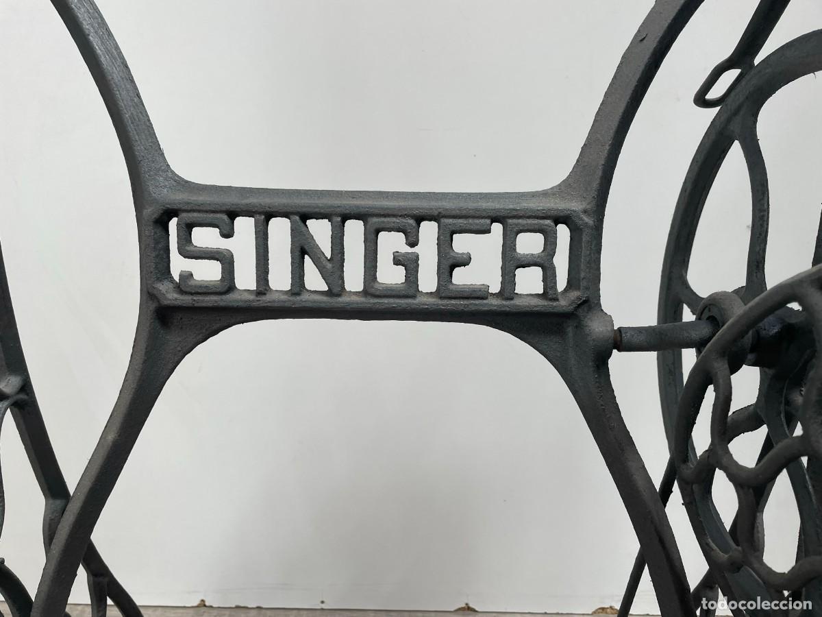 mesa hierro maquina de coser singer antigua ,,, - Compra venta en  todocoleccion