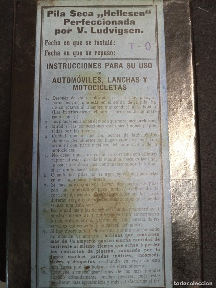Antig&uuml;edades: Pila seca HELLESEN. A&ntilde;os 20-30. - Foto 6