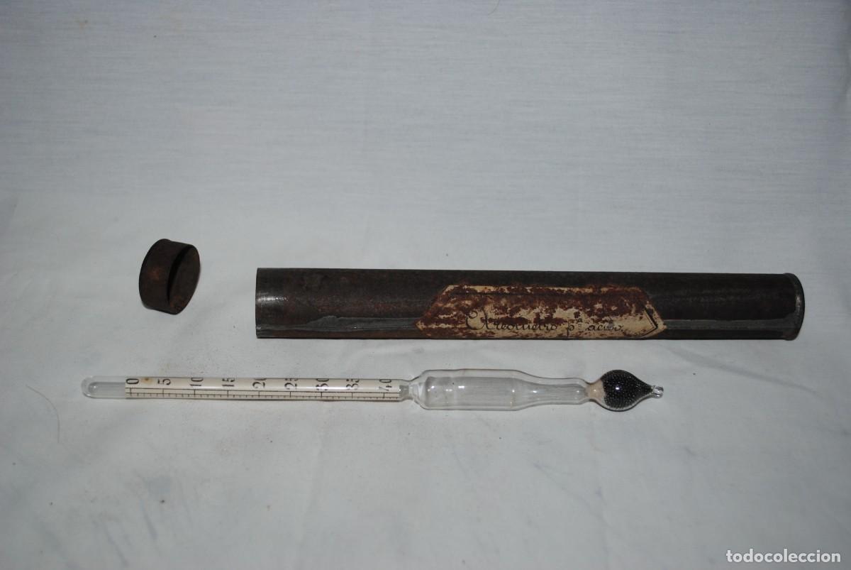 Antig&uuml;edades: ARCOMETRO DENSIMETRO , CON FUNDA METALICA . - Foto 1