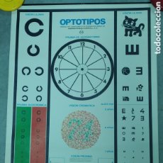 Antigüedades: CARTEL DE OPTOTIPOS - 1975 - LABORATORIOS ALMIRALL - 68X49CM