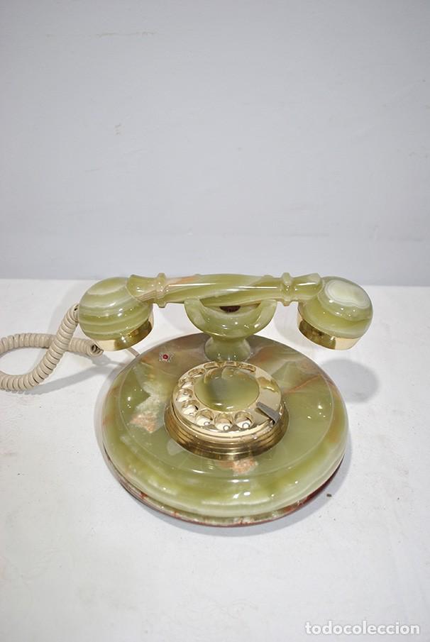 Tel&eacute;fonos: ORIGINAL TEL&Eacute;FONO EN M&Aacute;RMOL DE ONIX VERDE - Foto 1