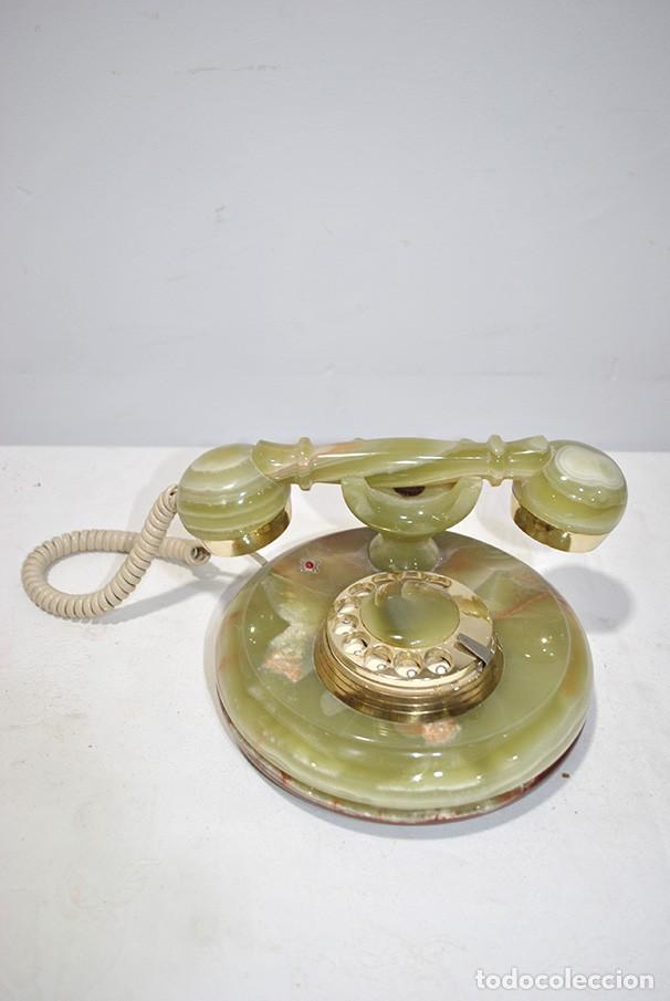 Tel&eacute;fonos: ORIGINAL TEL&Eacute;FONO EN M&Aacute;RMOL DE ONIX VERDE - Foto 2