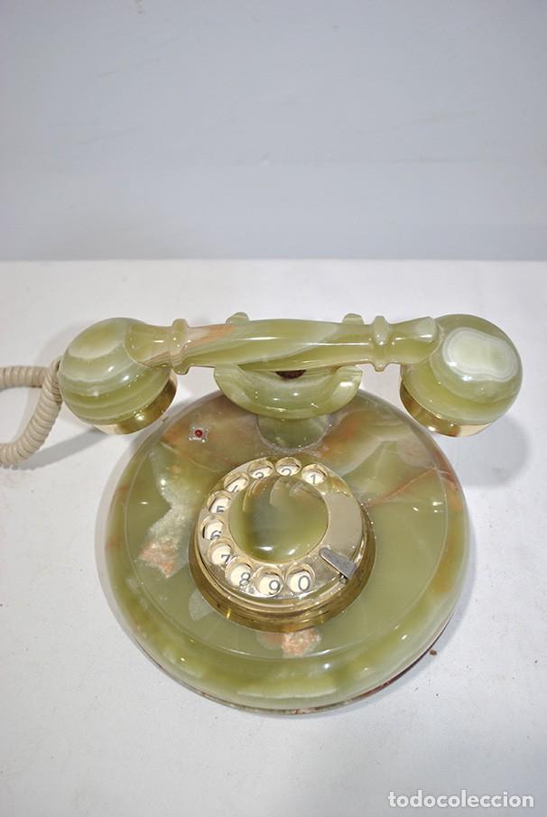 Tel&eacute;fonos: ORIGINAL TEL&Eacute;FONO EN M&Aacute;RMOL DE ONIX VERDE - Foto 3