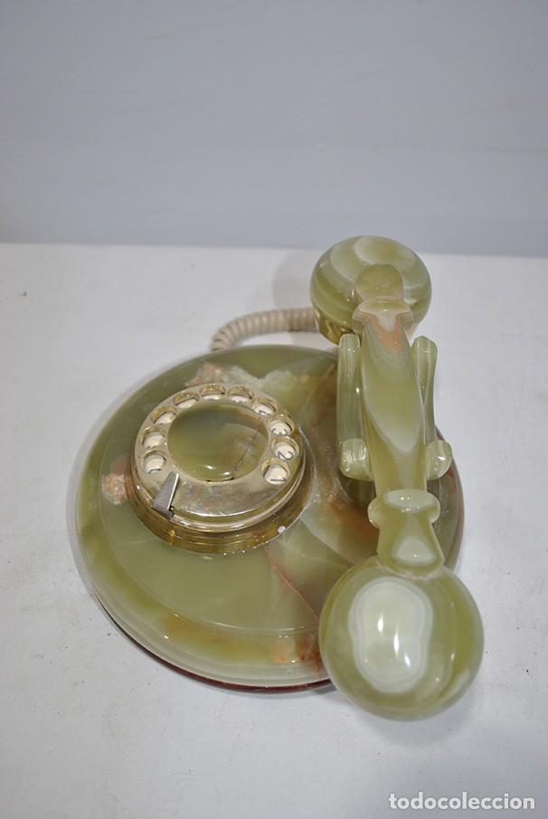 Tel&eacute;fonos: ORIGINAL TEL&Eacute;FONO EN M&Aacute;RMOL DE ONIX VERDE - Foto 5