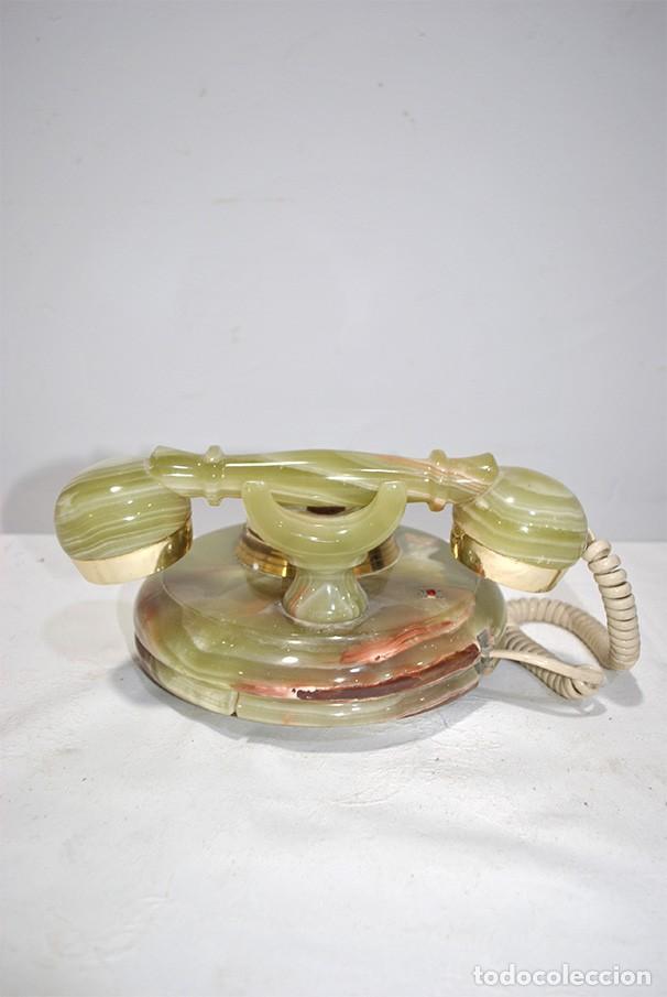Tel&eacute;fonos: ORIGINAL TEL&Eacute;FONO EN M&Aacute;RMOL DE ONIX VERDE - Foto 6