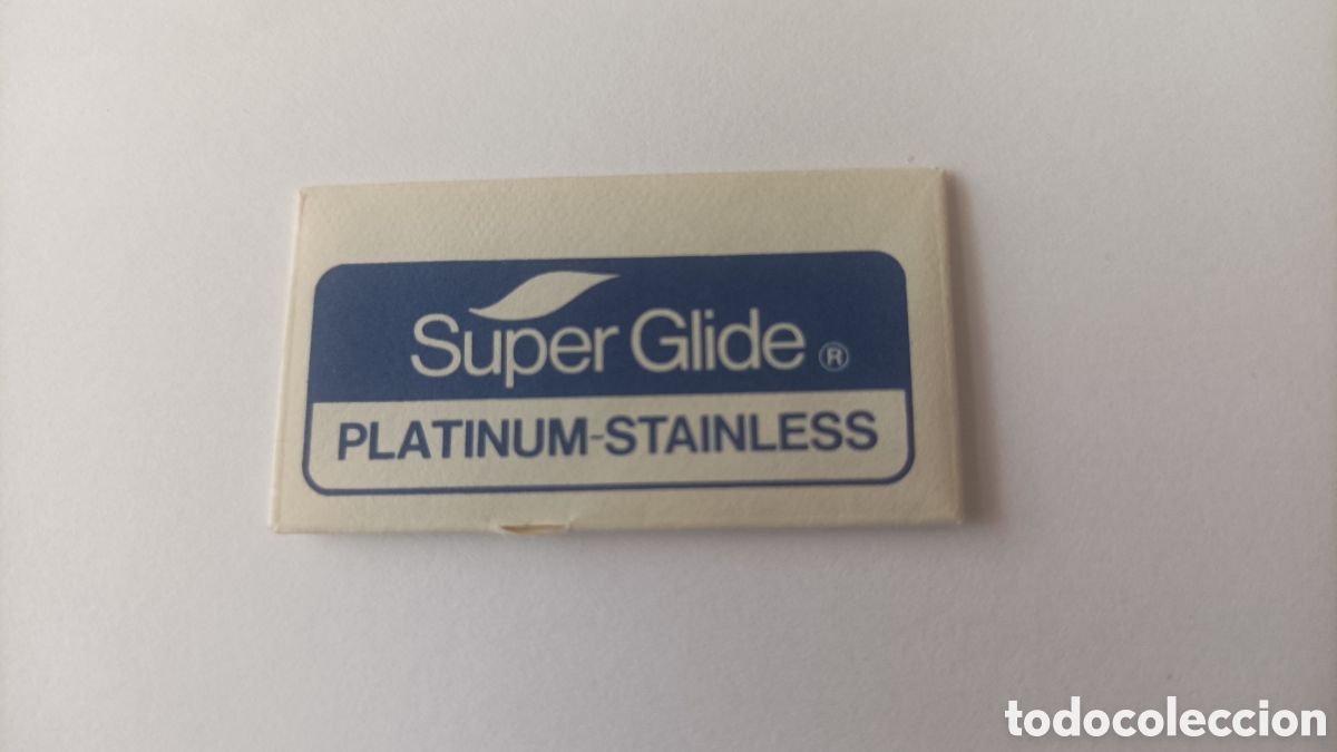 Antig&uuml;edades: Hoja de afeitar Super Glide Platinum Stainless . - Foto 1