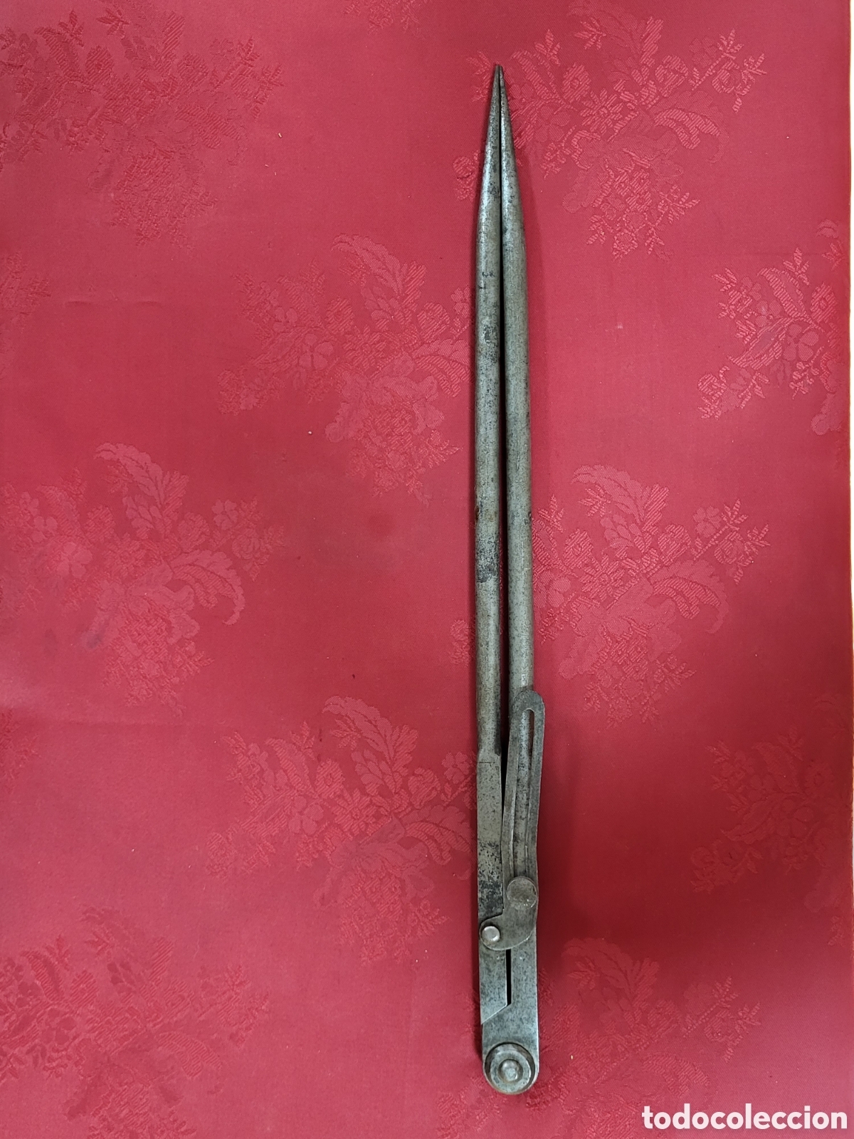 Antig&uuml;edades: COMPAS PROFESIONAL DE BISAGRA DE PUNTAS. 40CM - Foto 3