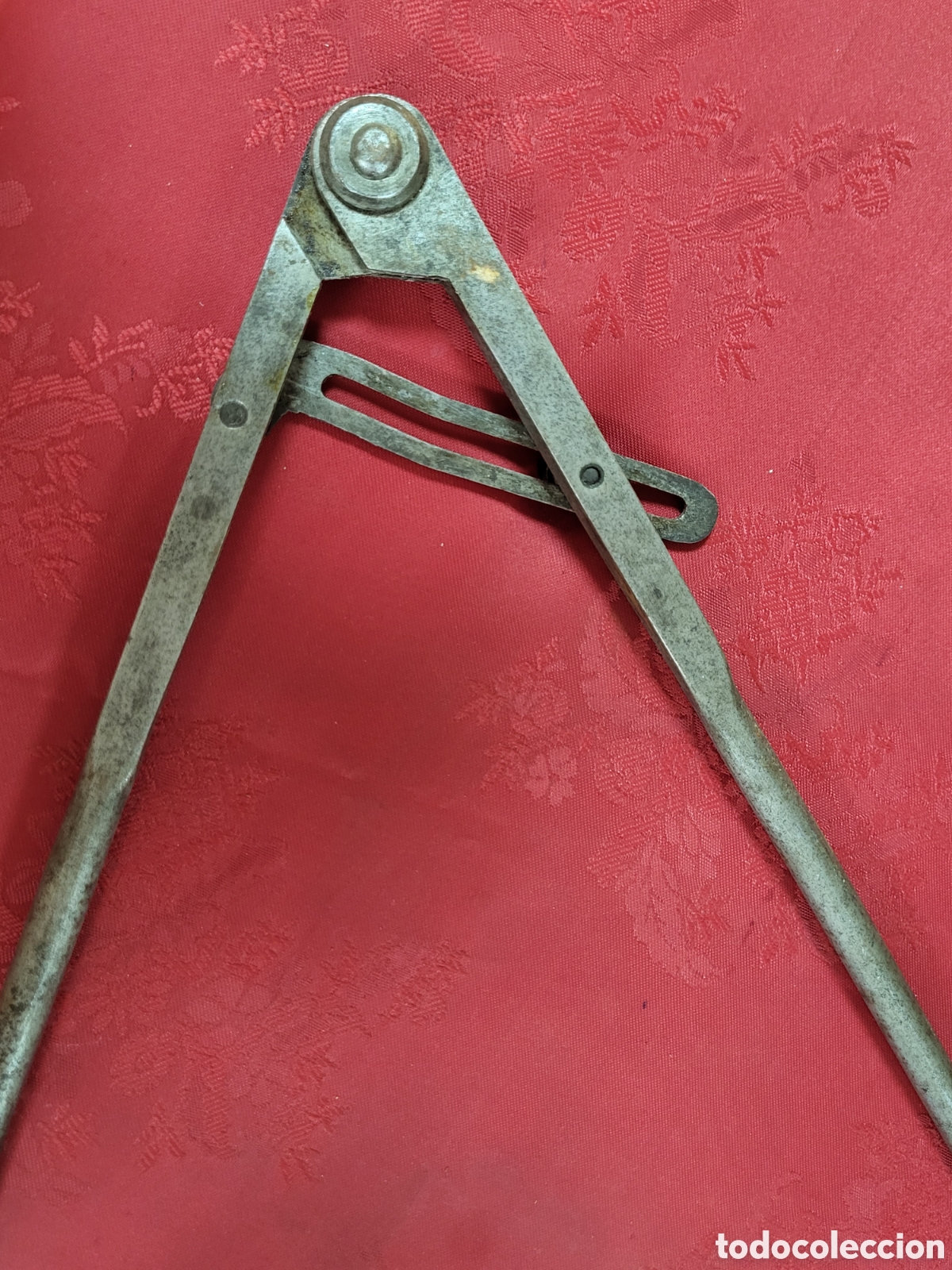 Antig&uuml;edades: COMPAS PROFESIONAL DE BISAGRA DE PUNTAS. 40CM - Foto 5