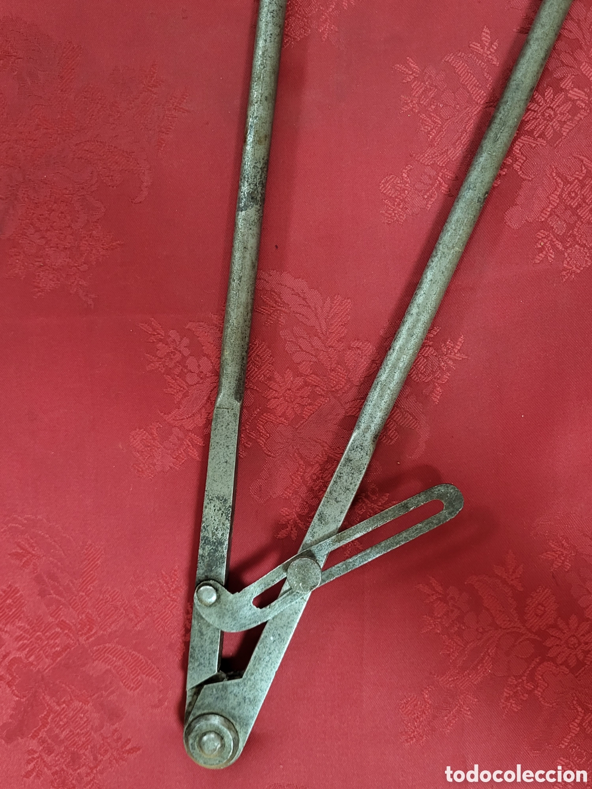 Antig&uuml;edades: COMPAS PROFESIONAL DE BISAGRA DE PUNTAS. 40CM - Foto 7