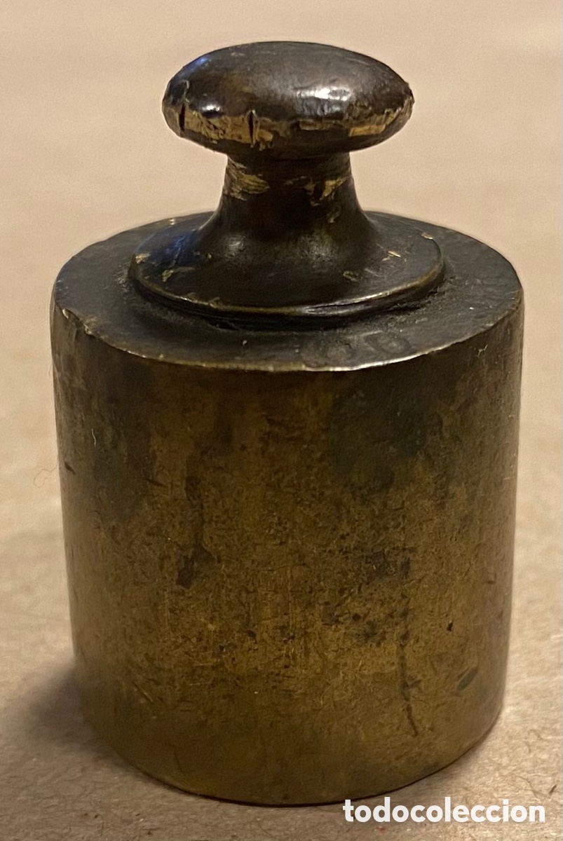 Antig&uuml;edades: ANTIGUA PESA DE PRECISI&Oacute;N DE BRONCE DE 200 Grs. - Foto 1