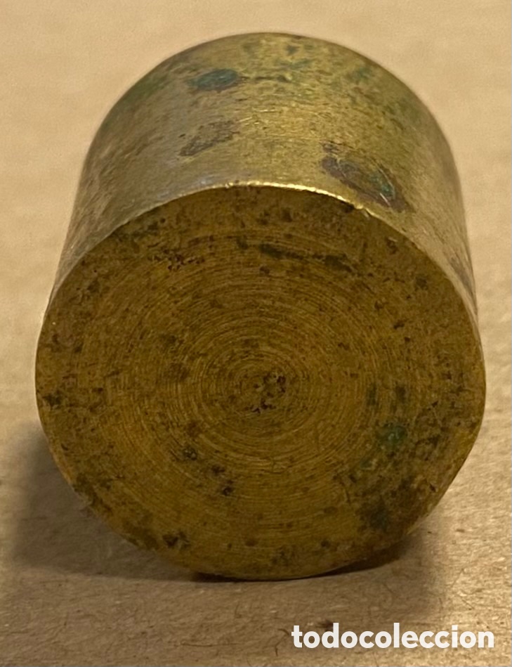 Antig&uuml;edades: ANTIGUA PESA DE PRECISI&Oacute;N DE BRONCE DE 50 Grs. - Foto 3