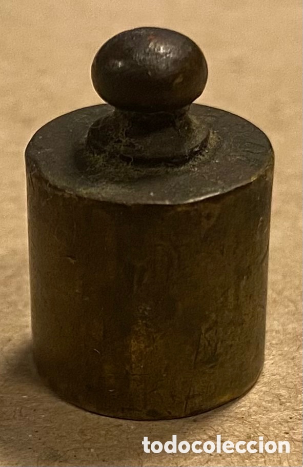 Antig&uuml;edades: ANTIGUA PESA DE PRECISI&Oacute;N DE BRONCE DE 20 Grs. - Foto 1