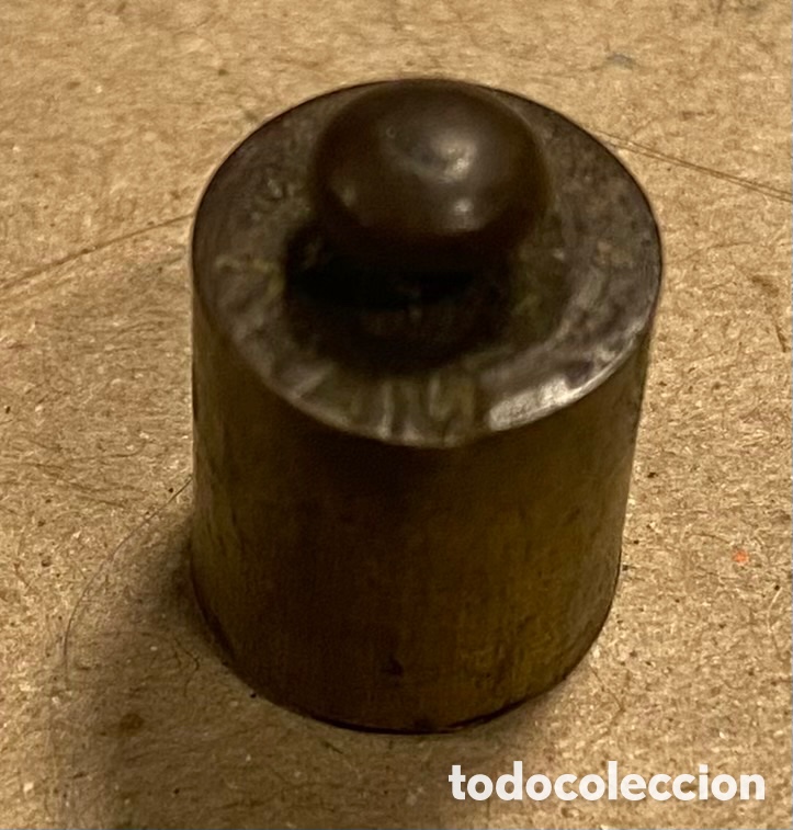 Antig&uuml;edades: ANTIGUA PESA DE PRECISI&Oacute;N DE BRONCE DE 10 Grs. - Foto 2