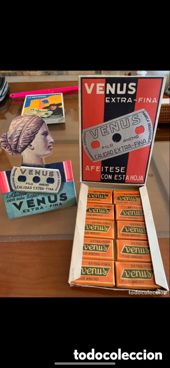 Antig&uuml;edades: Lote cuchillas afeitar antiguas - Foto 3