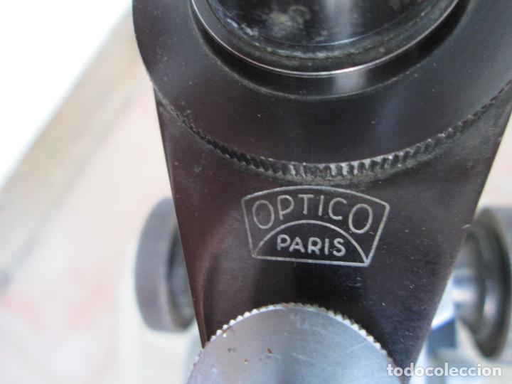 Antig&uuml;edades: Antiguo Microscopio &Oacute;ptico-Paris. - Foto 13