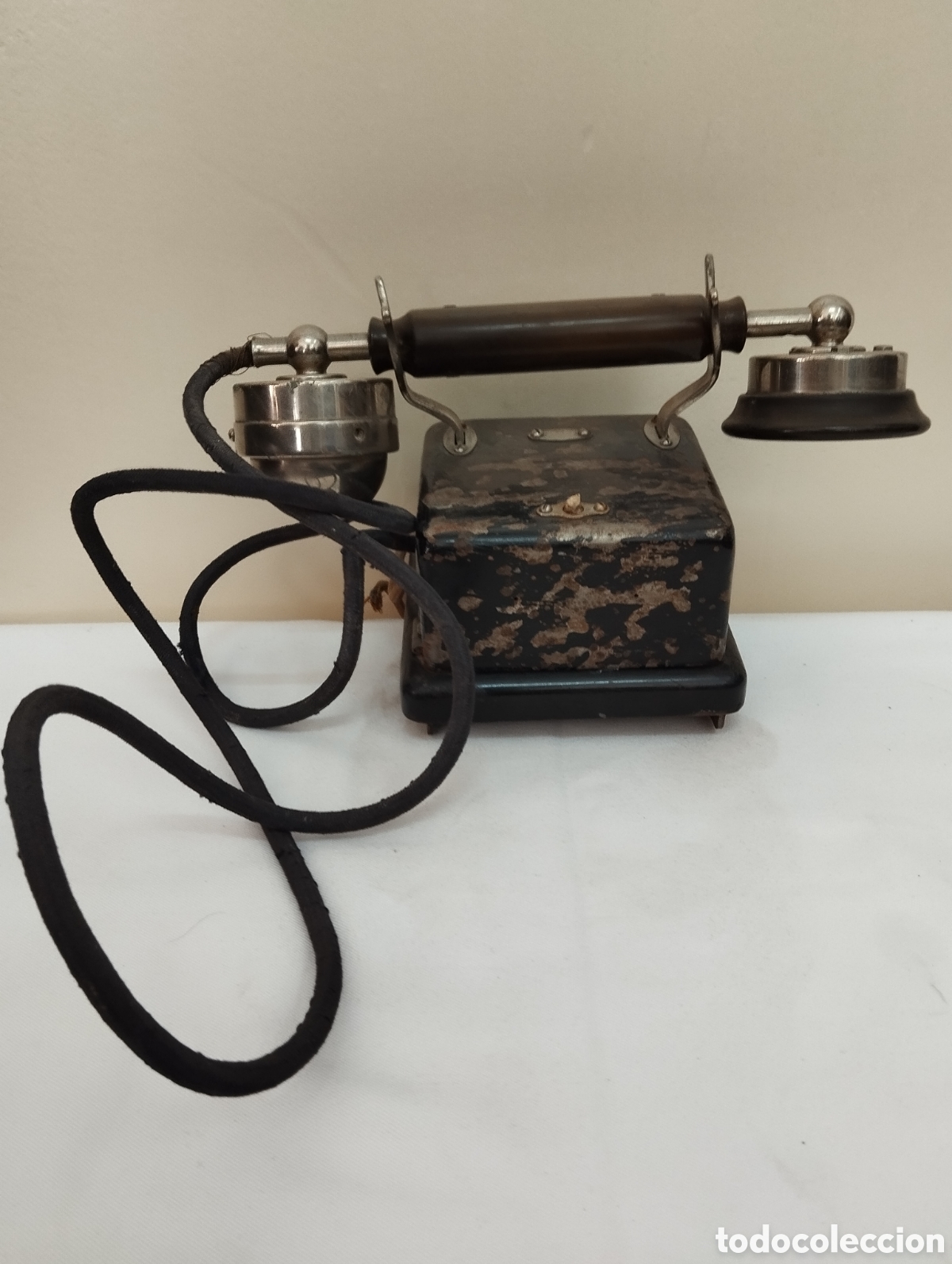 Tel&eacute;fonos: Tel&eacute;fono antiguo de hierro - Foto 3
