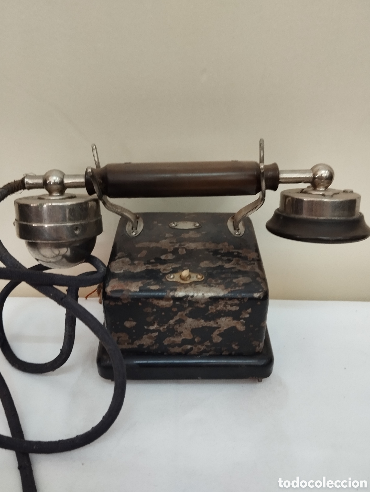 Tel&eacute;fonos: Tel&eacute;fono antiguo de hierro - Foto 5