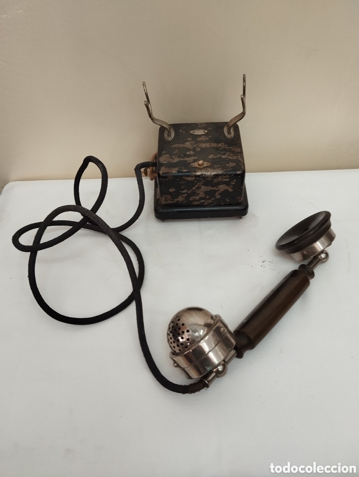 Tel&eacute;fonos: Tel&eacute;fono antiguo de hierro - Foto 2