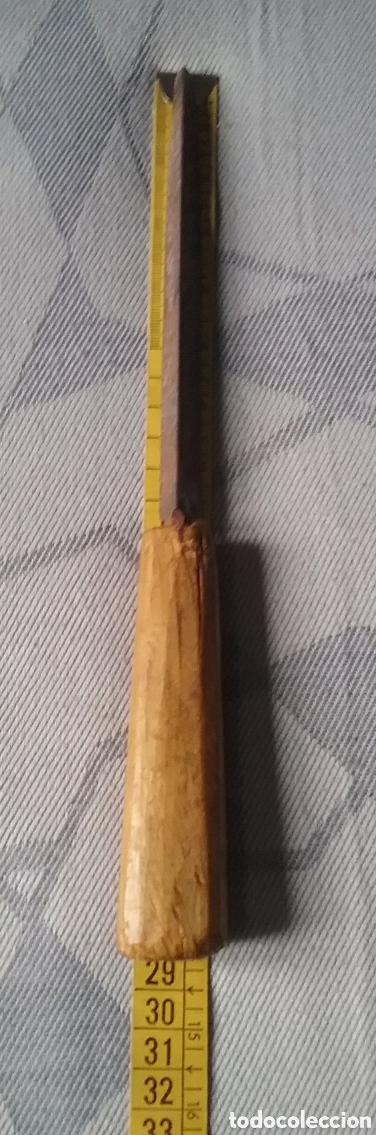 Antig&uuml;edades: ANTIGUA LIMA CARPINTERO.TRIANGULAR.MANGO DE MADERA. - Foto 3