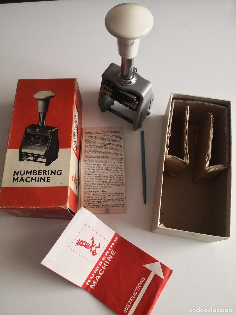 Antig&uuml;edades: NUMERADOR, VINTAGE, MARCADOR NUMERING MACHINE REXEL - Foto 2