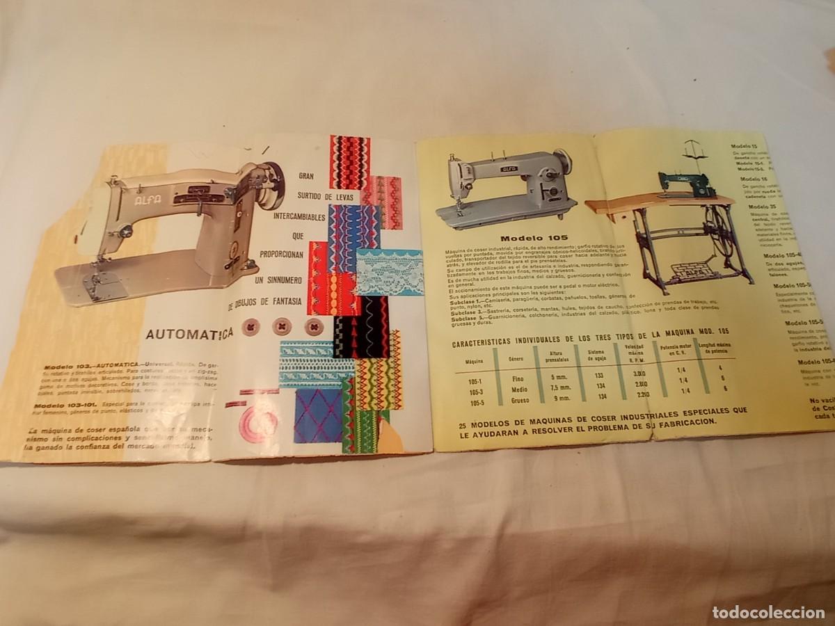 Antig&uuml;edades: Publicidad maquinas coser alfa - Foto 2