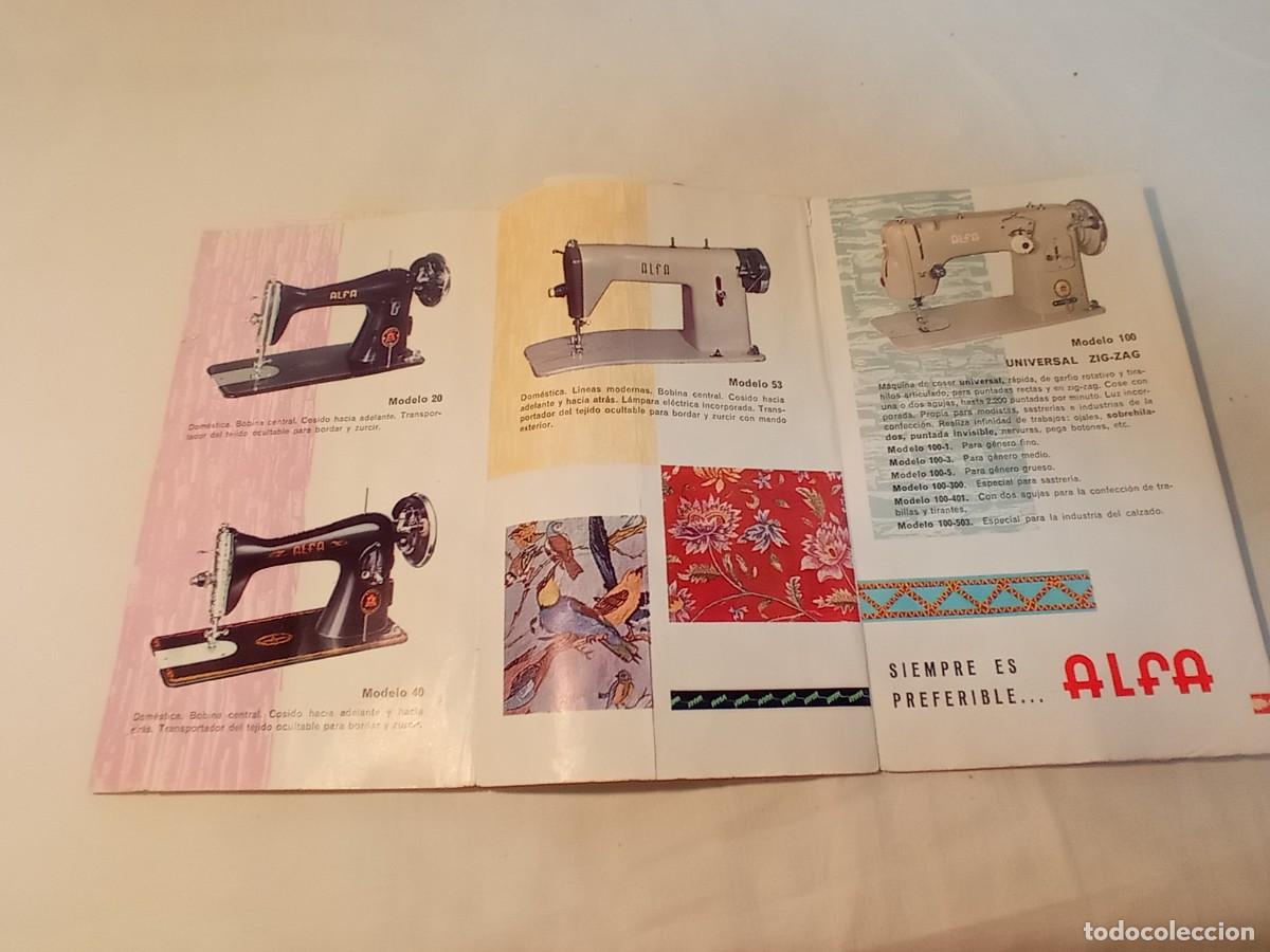 Antig&uuml;edades: Publicidad maquinas coser alfa - Foto 3