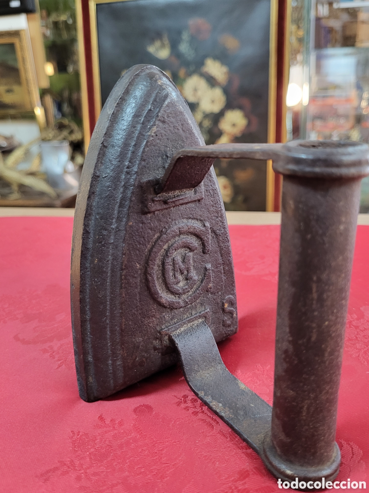 Antig&uuml;edades: PLANCHA FUNDICI&Oacute;N DE HIERRO CCM N&Uacute;MERO 4 - Foto 2