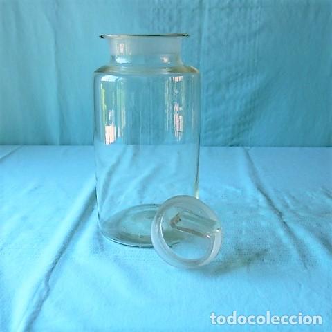 Antiquit&eacute;s: Tarro de farmacia antiguo &middot; Con tap&oacute;n de vidrio original &middot; Decorativo