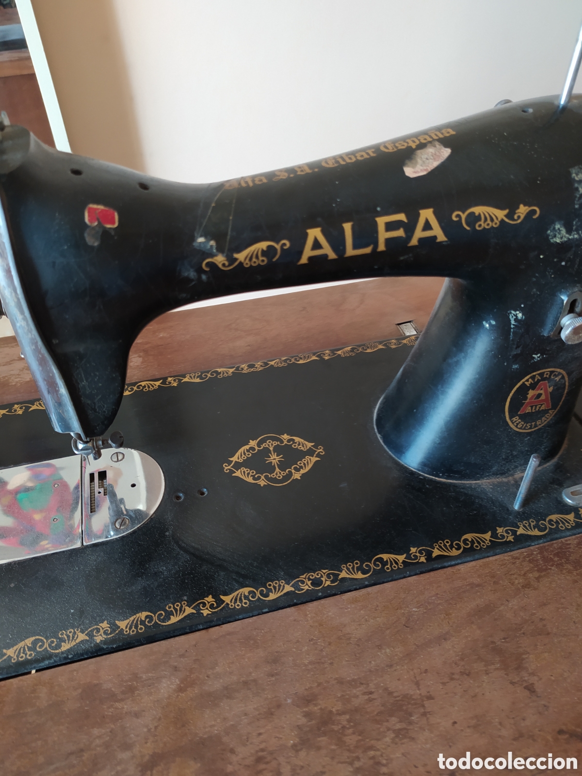 Antig&uuml;edades: M&aacute;quina de coser a&ntilde;os 40 - Foto 8