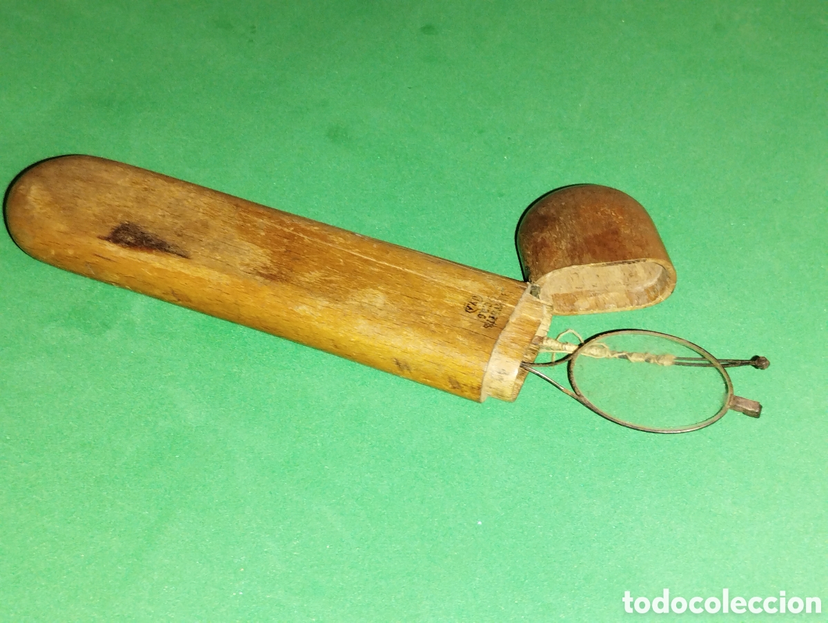 Antig&uuml;edades: Antiguas gafas con estuche de madera - Foto 7